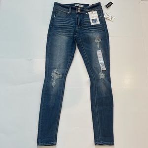 Mid rise ankle jeans